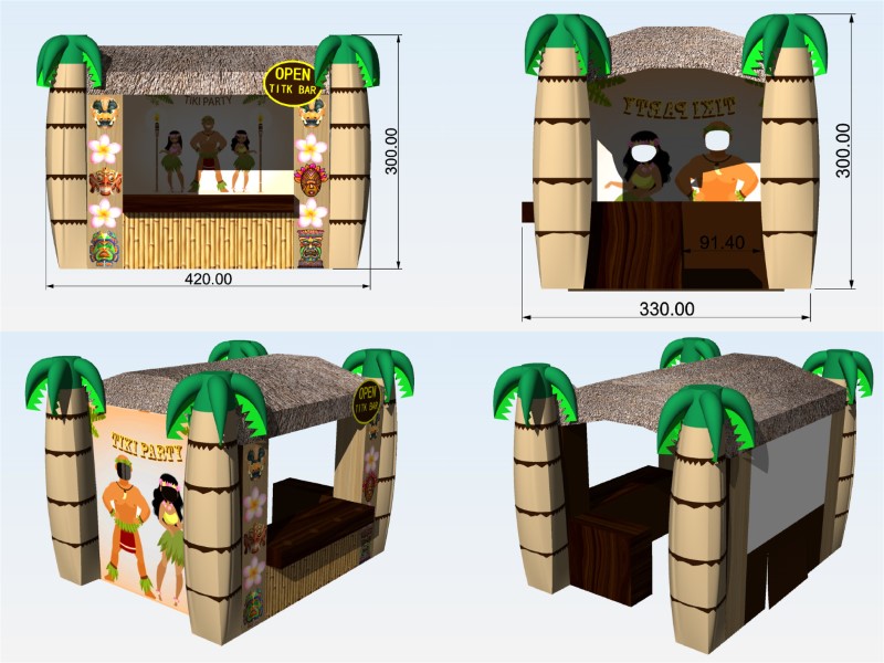 inflatable tiki bar for sale